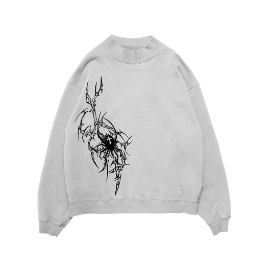 Arachnid White Crewneck