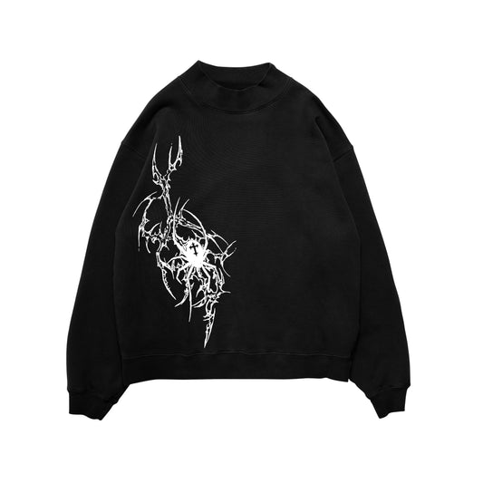 Arachnid Black Crewneck